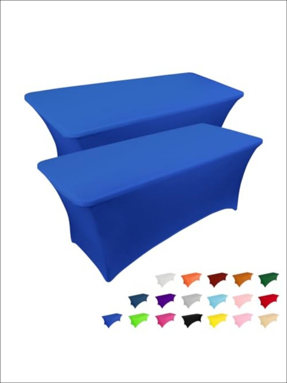 2 Pack 6FT Spandex Table Cloth Rectangular Stretch Table Cover